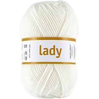 Lady akrylgarn hvit 50 g