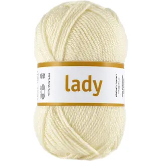 Lady akrylgarn offwhite 50 g