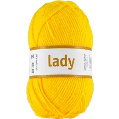 Lady akrylgarn gul 50 g