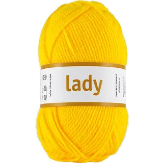 Lady akrylgarn gul 50 g