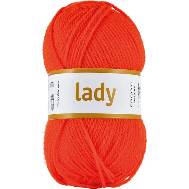 Lady akrylgarn oransje 50 g 