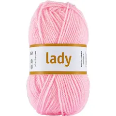 Lady akrylgarn lys rosa 50 g
