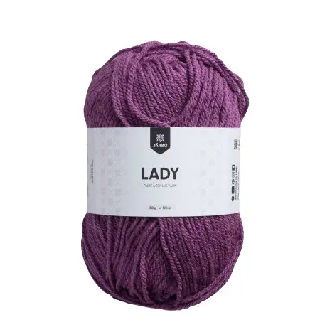 Lady akrylgarn lilla 50 g 