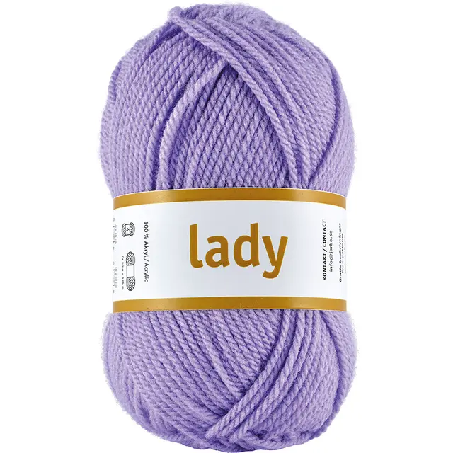 Lady akrylgarn lys lilla 50 g 