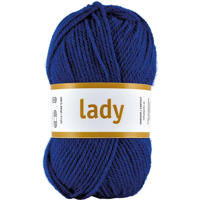 Lady akrylgarn blå 50 g 