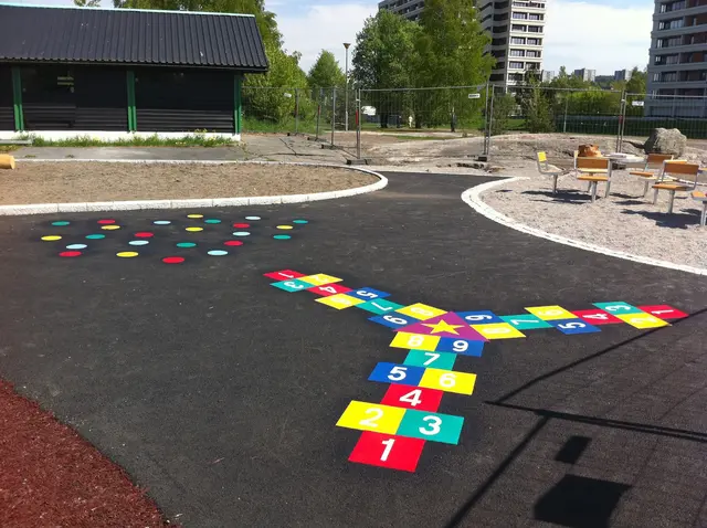 Trippel paradis asfaltoppmerking 313 x 362 cm 