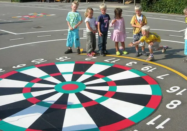 Darttavle asfaltoppmerking Ø400 cm 