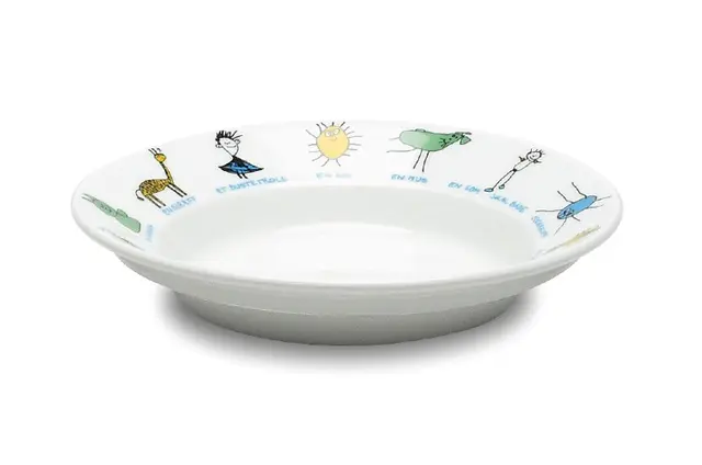 Barnestreker dyp tallerken Ø19 cm, 6 stk 