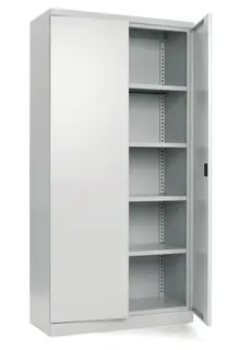 Kontorskap i pulverlakkert metall B100 x D44 x H199 cm