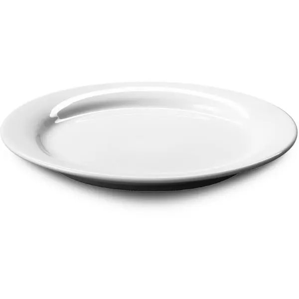 Flat tallerken porselen Ø21 cm, 6 stk 