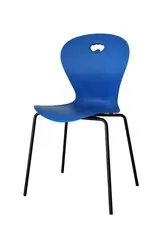 Karoline L stol blå/sort B42 x D40 x H46 cm
