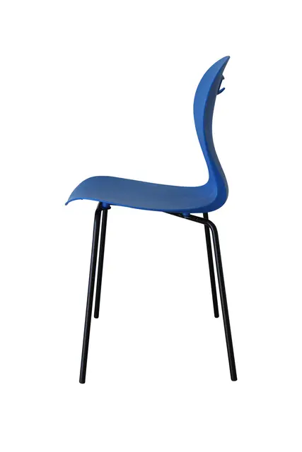 Karoline L stol blå/sort B42 x D40 x H43 cm 