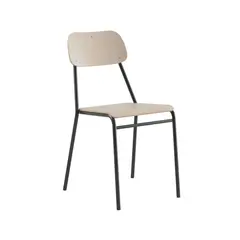 Oldie stol HPL bj&#248;rk Sort understell