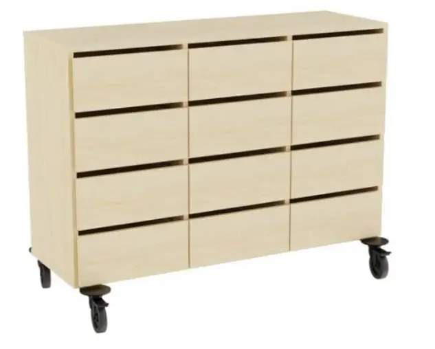 Stig skuffereol Bjørk B120 x D40 x H90 cm 