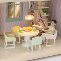 Lundby dukkehusmøbler spisestue 5 deler