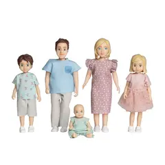 Lundby dukkefamilie lys 5 deler