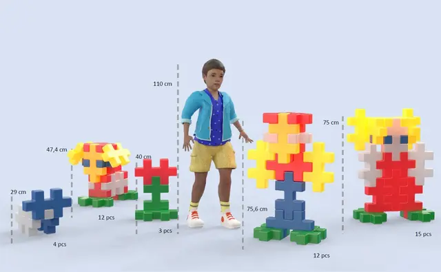 KÆMPE Plus-Plus 24 deler 