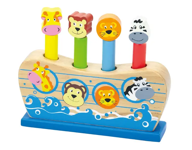 Pop-up leke med dyrefigurer L17 x B4 x H14 cm 