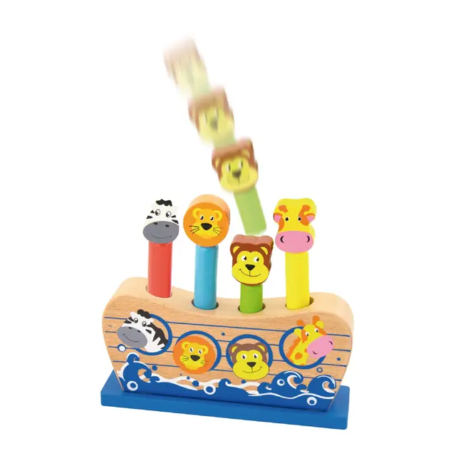 Pop-up leke med dyrefigurer L17 x B4 x H14 cm 