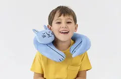 Vektet nakkepute katt L31 x B47 cm