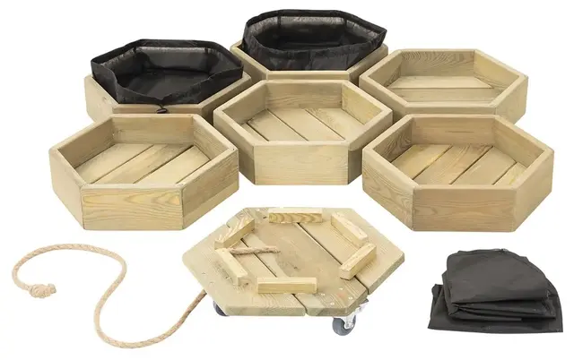 Oasis sensoriske kasser 6 stk ink tralle. 