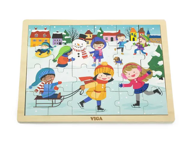 Puslespill lek gjennom året 24 brikker, 4 stk 