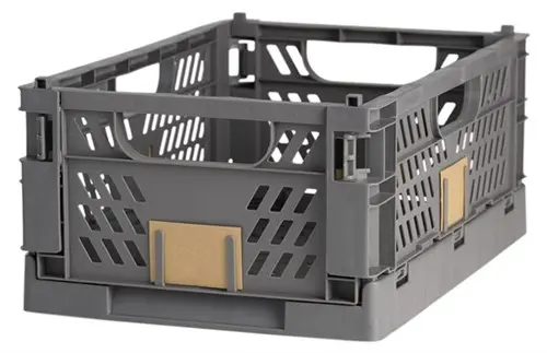 Sammenleggbar kasse grå L50 x B33 x H20 cm 