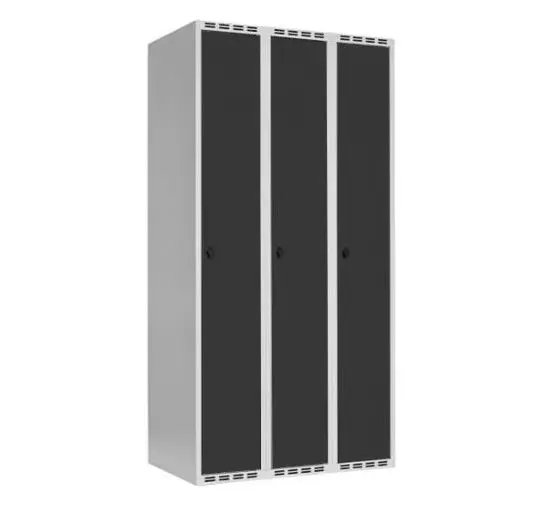 SMG garderobeskap 3 dører antrasitt B90 x D55 x H175 cm 
