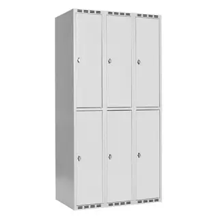 SMG garderobeskap 2-delt 3 søyler B90/120 x D55 x H175 cm