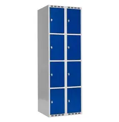 SMG garderobeskap 4-delt 2 s&#248;yler bl&#229; B60 x D55 x H175 cm