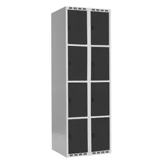 SMG garderobeskap 4-delt 2 søyler B60/80 x D55 x H175 cm