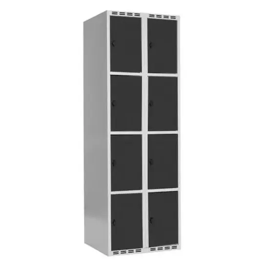 SMG garderobeskap 4-delt 2 søyler blå B60 x D55 x H175 cm 