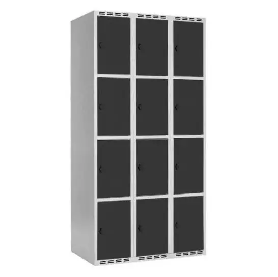 SMG garderobeskap 4-delt 4 søyler antr. B120 x D55 x H175 cm 