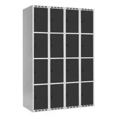 SMG garderobeskap 4-delt 4 s&#248;yler antr. B120 x D55 x H175 cm