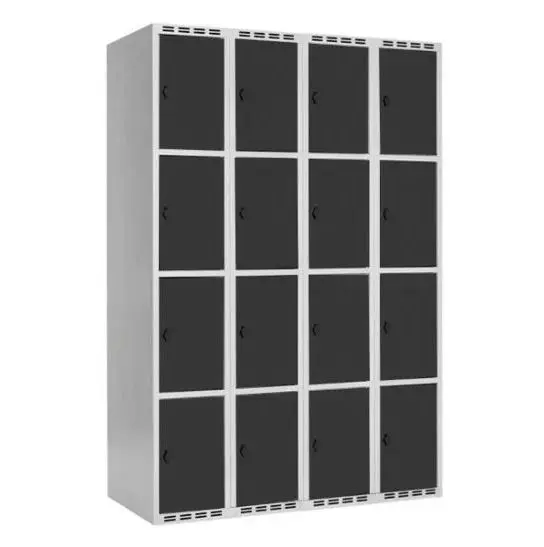 SMG garderobeskap 4-delt 4 søyler antr. B120 x D55 x H175 cm 