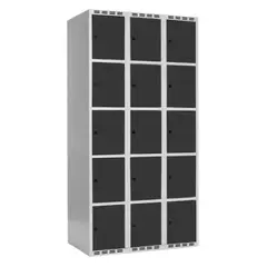 SMG garderobeskap 5-delt 3 s&#248;yler antr. B90 x D55 x H175 cm