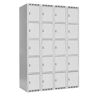 SMG garderobeskap 5-delt 4 søyler B120 x D55 x H175 cm