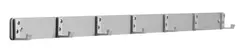 Knaggrekke eloxert aluminium Lengde 105 cm, 7 korte kroker