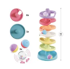 Quercetti PlayBio spiral kulebane 10 deler