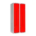 SMZ garderobeskap 2 søyler rød B80 x D55 x H175 cm