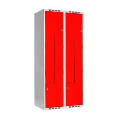 SMZ garderobeskap 2 søyler rød B80 x D55 x H175 cm
