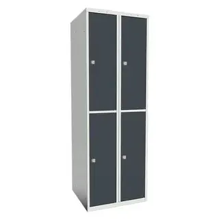 SMT skoleskap 2-delt 2 søyler B60/80 x D55 x H175 cm