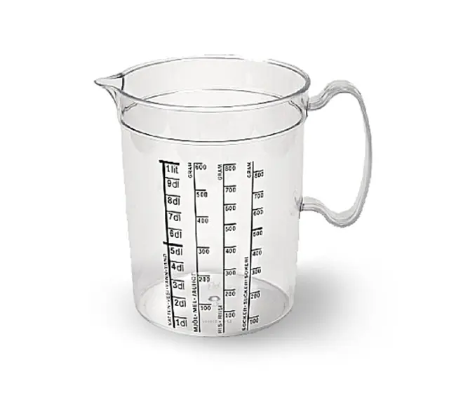 Litermål i plast 1 l 