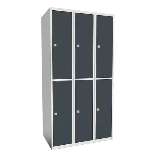 SMT skoleskap 2-delt 3 søyler antr. B90 x D55 x H175 cm 