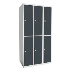 SMT skoleskap 2-delt 3 s&#248;yler B90 x D55 x H175 cm