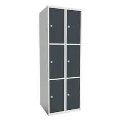 SMT skoleskap 3-delt 2 s&#248;yler antr. B60 x D55 x H175 cm