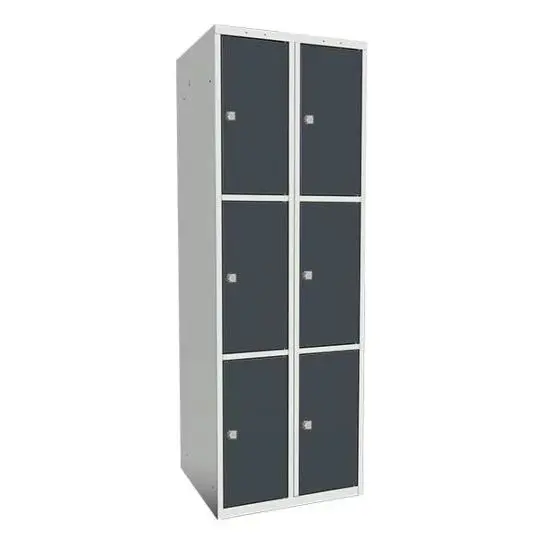 SMT skoleskap 3-delt 2 søyler antr. B60 x D55 x H175 cm 