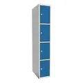 SMT skoleskap 4-delt 1 søyle blå B30 x D55 x H175 cm
