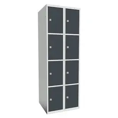 SMT skoleskap 4-delt 2 s&#248;yler antr. B60 x D55 x H175 cm