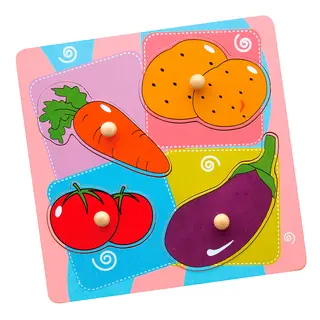 Innpasningspuslespill grønnsaker 4 brikker